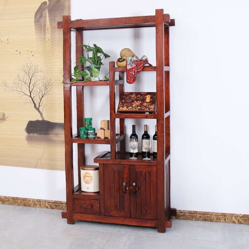 博古架老船木展示柜置物架新中式实木花架隔断原木多宝阁收纳家具