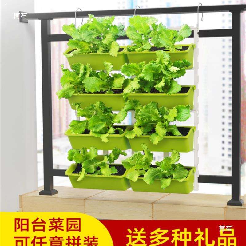 家庭菜园阳台种菜多层壁挂蔬菜垂直立体种植盆挂架种菜种花盆