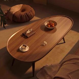 侘寂风实木茶几小户型家用客厅现代简约边几卧室简易出租屋小桌子