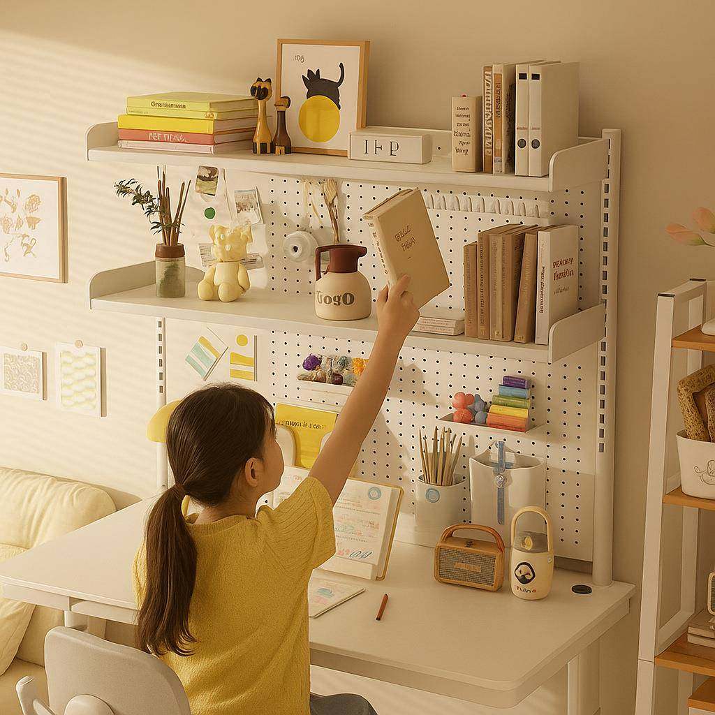 桌面洞洞板置物架垂直夹式展示架学习桌电脑桌多层书本储物收纳架,电子元器件市场,其它元器件,淘宝优惠券,粉丝福利购,淘宝优惠卷