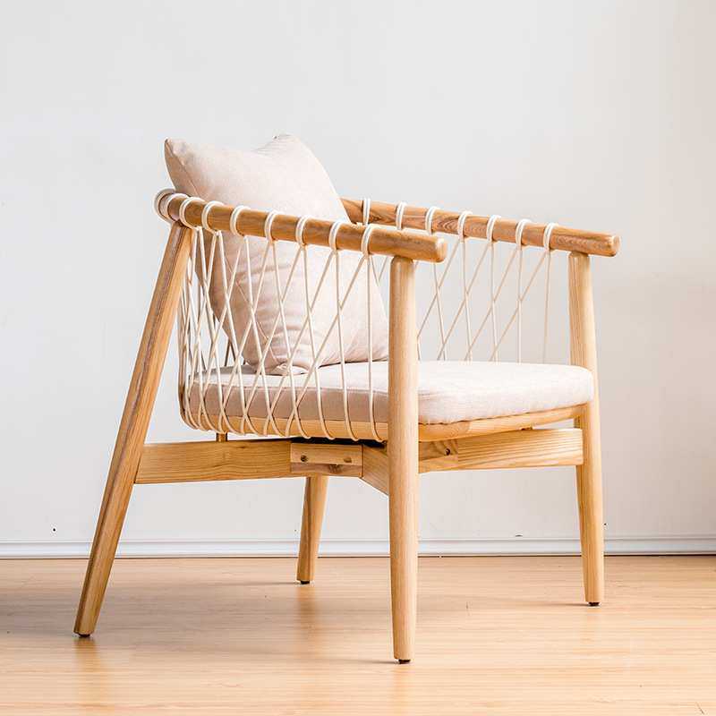 北欧实木单人休闲椅简约阳台椅卧室小户型客厅沙发椅别墅泡茶会客,3C数码配件,摄像机配件,淘宝优惠券,粉丝福利购,淘宝优惠卷