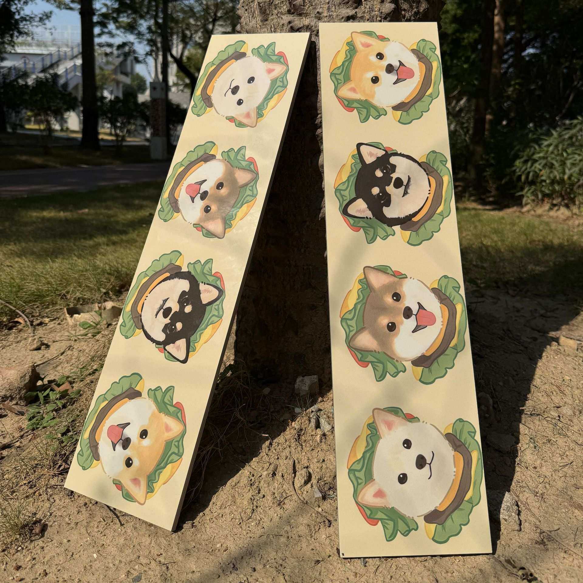 南城北爱宠物柴犬网红奶油风卡通花砖动物小众卫生间浴室腰线瓷砖