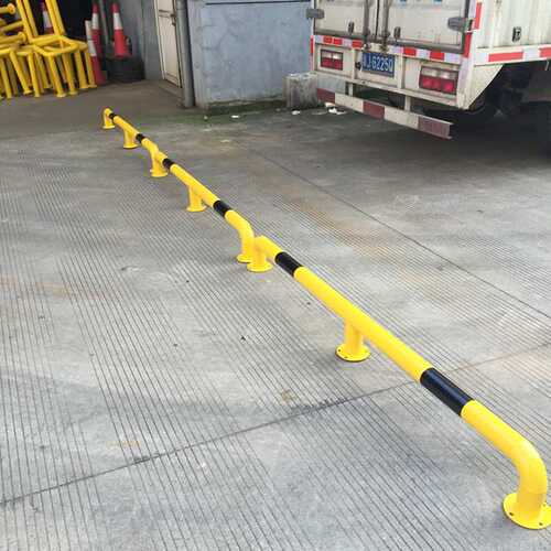 黄黑双色警示色货架防撞护栏金属镀锌圆管颜色可加工定制黄色橘色
