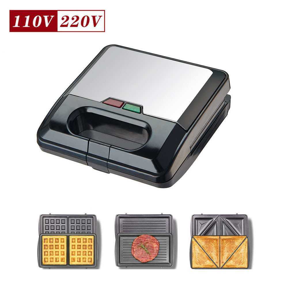 家用换盘三合一面包机美规华夫饼机条纹三明治早餐机waffle maker,3C数码配件,摄像机配件,淘宝优惠券,粉丝福利购,淘宝优惠卷
