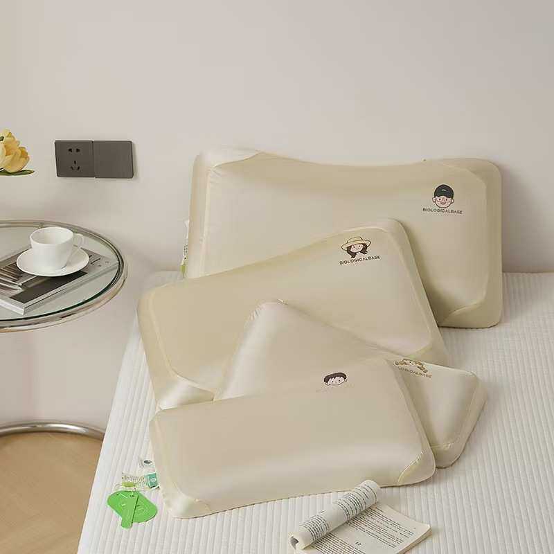 冰丝生物基夏日凉感枕头女士美肌颈椎午睡枕芯儿童学生记忆棉枕芯