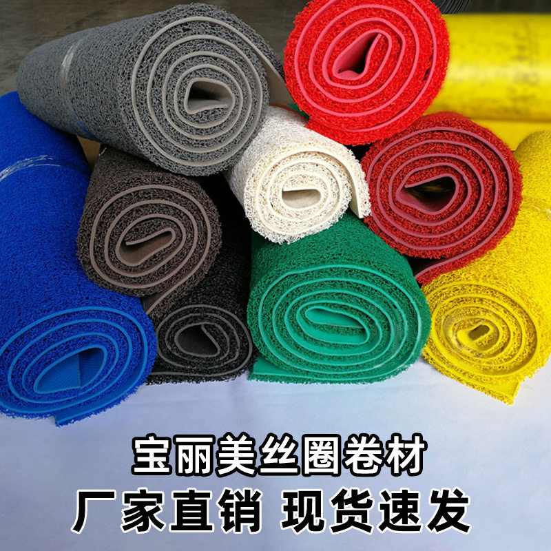 厂家批发宝丽美PVC塑料丝圈地毯地垫走廊展厅进门口铺满防滑蹭土
