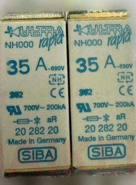 NH000 35A 690V 700V 200kA 2028220.35 SIBA西霸 20 282 20 熔断