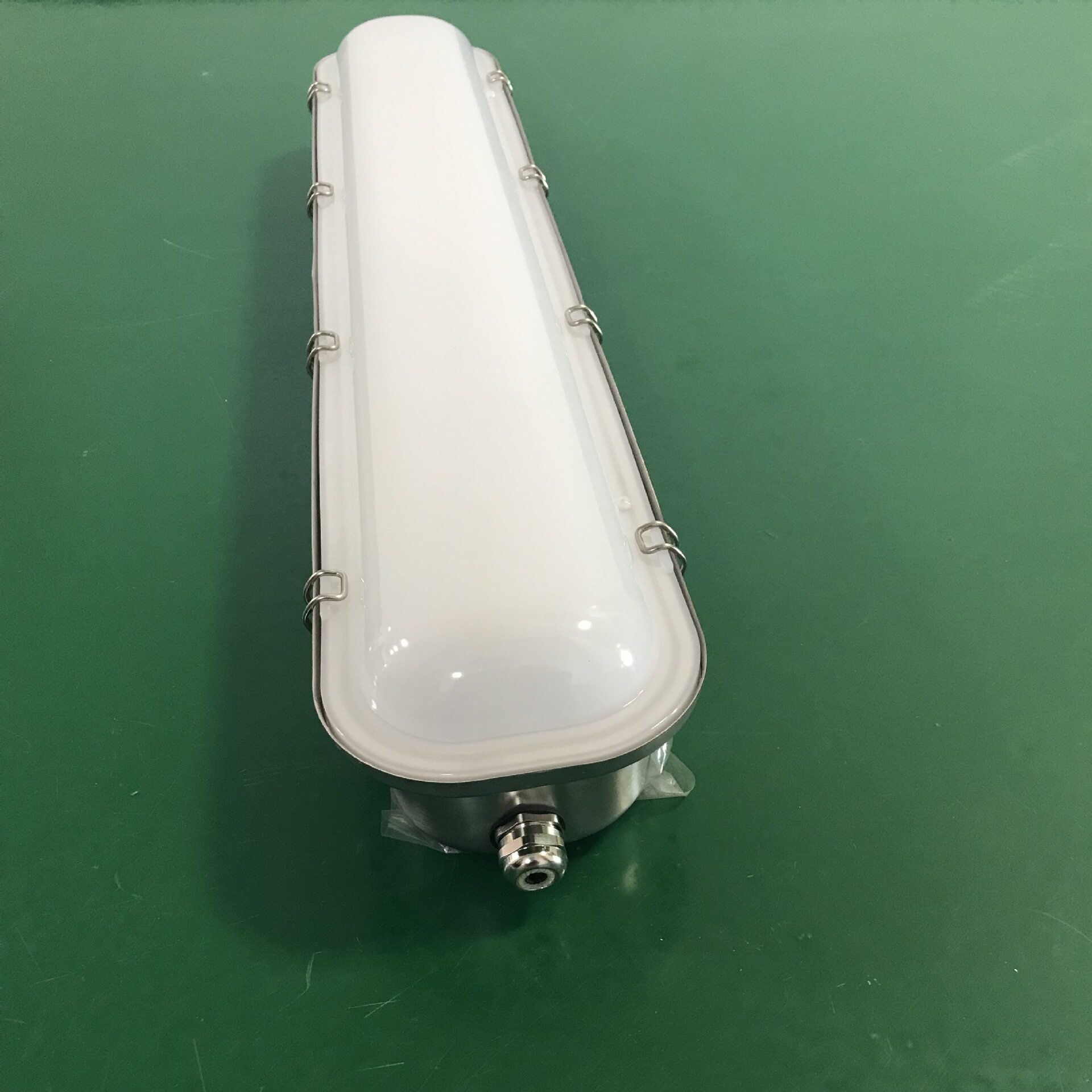 led不锈钢三防隧道灯壳双管应急不锈钢三防灯PC乳白罩隧道照明灯