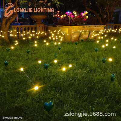 高1米 发光动态萤火虫灯 园地插景观萤火虫灯草坪灯