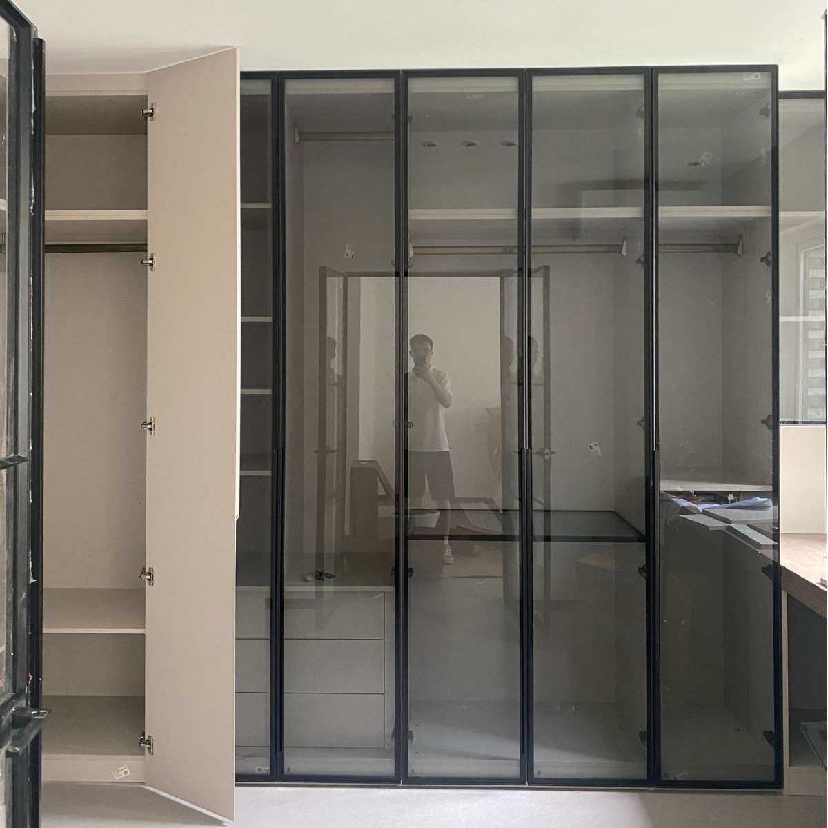 成都全屋家具工厂衣柜卧室家用整体轻奢平开门简约家具板式衣柜