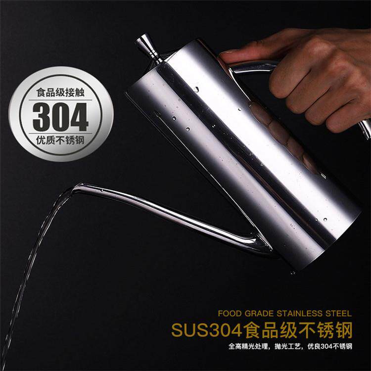 304不锈钢斜口油壶防漏控油瓶油罐厨房用品家用防虫酱油香油醋壶