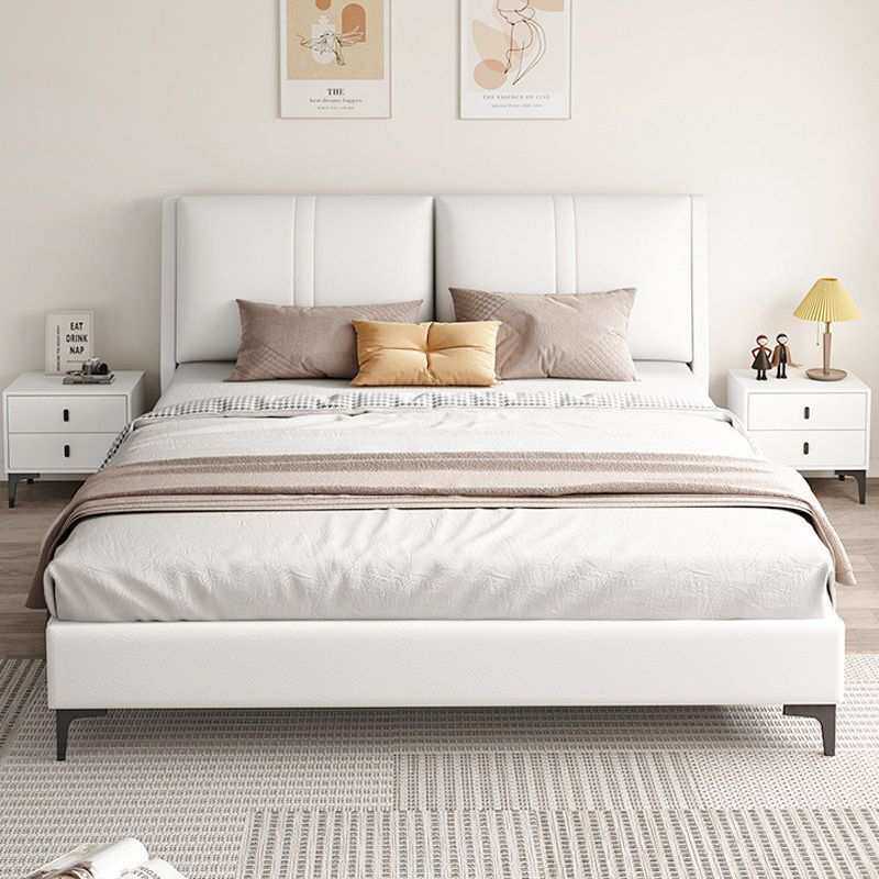 卧室成套家具实木床皮艺床大婚床酒店 床出租房软包床猫爪皮床