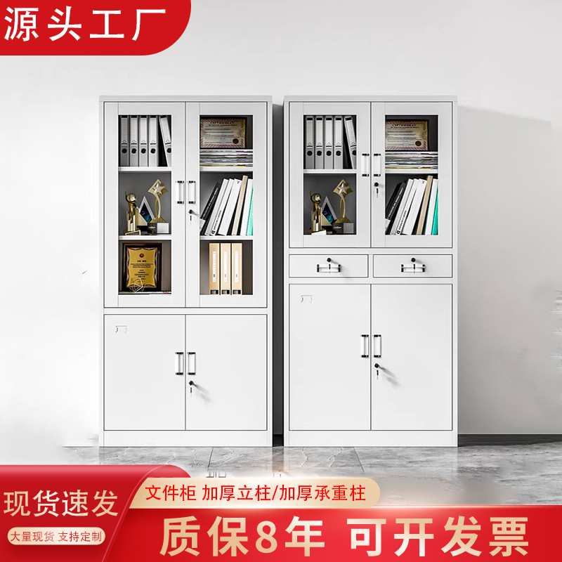 定制钢制办公室文件柜铁皮资料柜档案储存柜财务凭证柜带锁储物柜图片