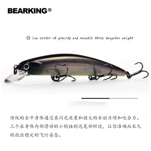 熊王路亚饵阿鲁纳悬浮缓沉米诺假饵11cm17g翘嘴黑鱼白条远投淡水