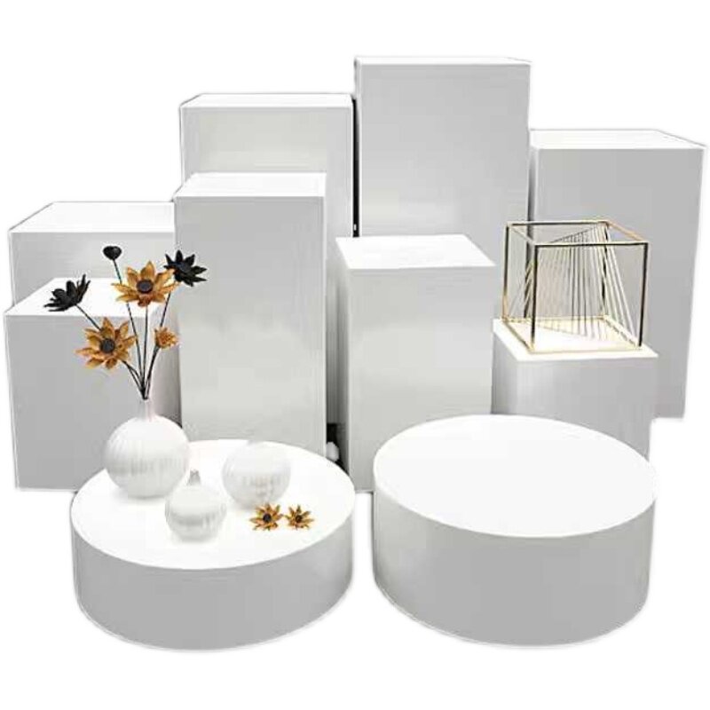 烤漆圆形展示台地台网红直播站台服装店模特底座婚纱店摄影试衣台