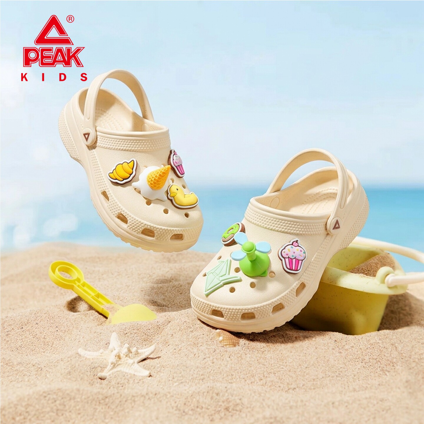 匹克女童洞洞鞋夏季外穿软底防滑凉鞋2026新款男孩宝宝户外拖鞋