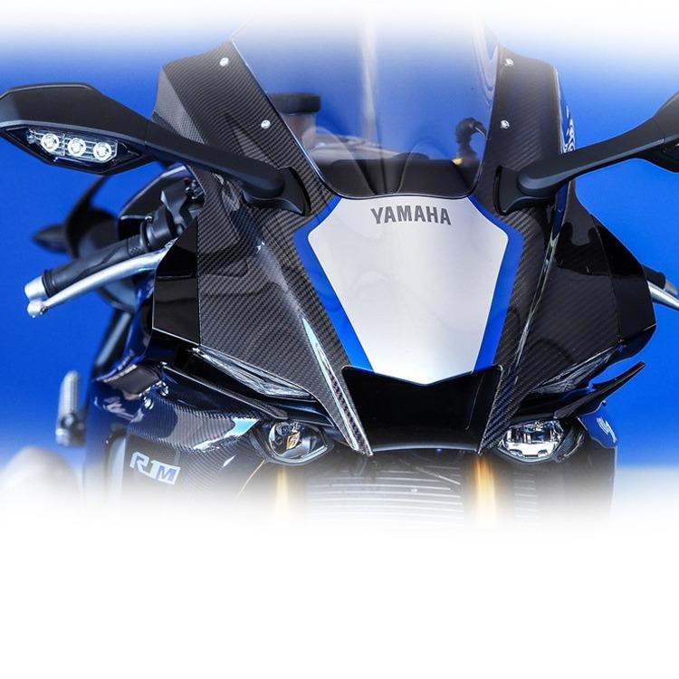 适用雅马哈 YAMAHA R1 R1M M版改装碳纤维头罩 车头前盖 3K干碳*