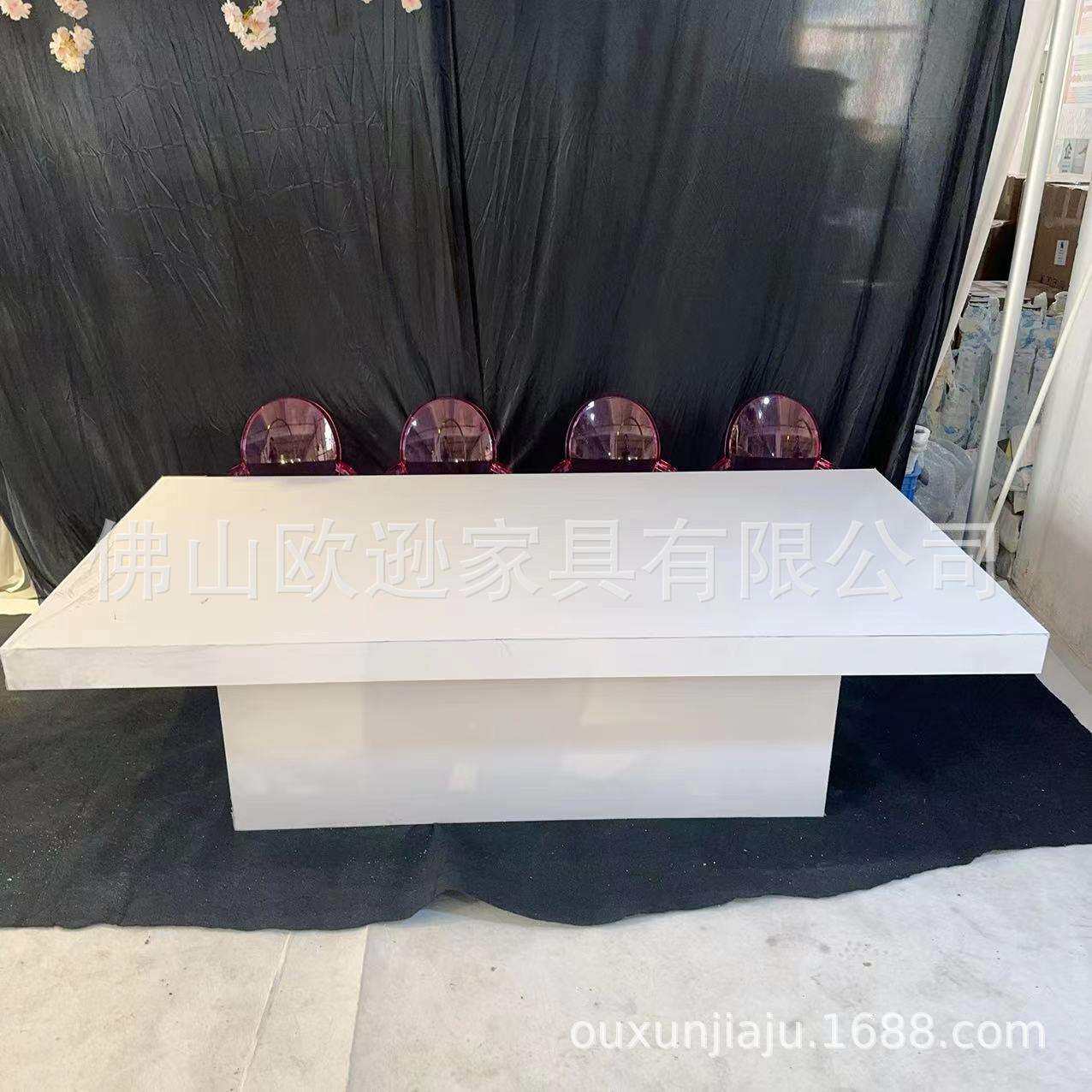 PVC亚克力长方形儿童家具桌子小孩桌生日派对外销桌