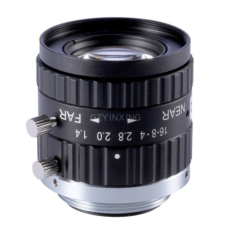 500万C口工业镜头16mm大光圈 F1.4镜头低畸变相机镜头机器视觉2/3