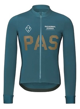 PAS 冬日暖阳系青绿色保暖抓绒骑行服长袖上衣自行车加厚背带长裤