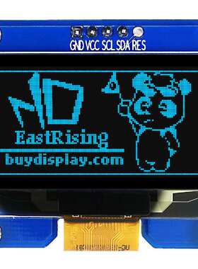蓝色1.5寸OLED显示模块128x64点阵I2C串口适用于Arduino和树霉派