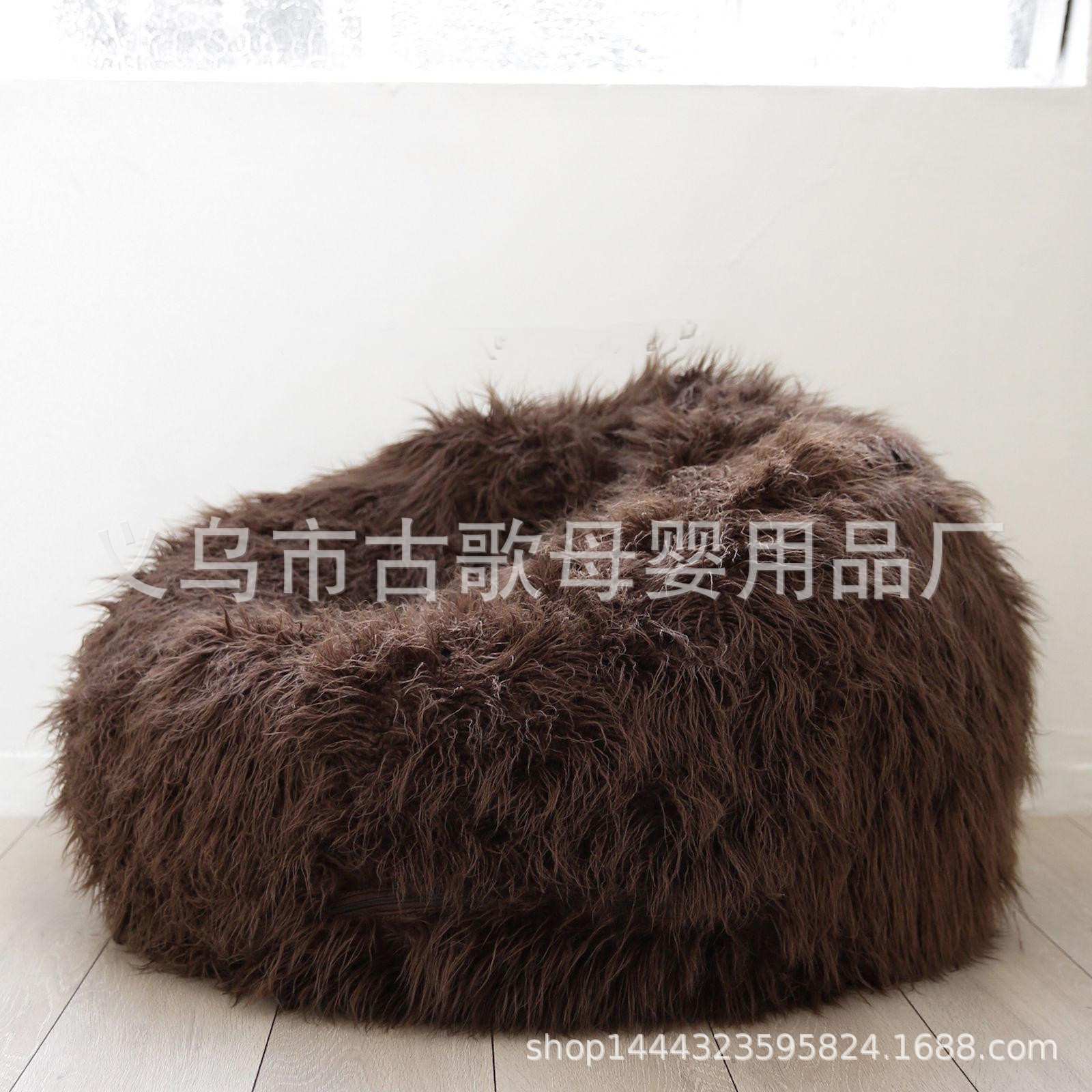 长毛绒贵气布艺懒人沙发豆袋休闲酒店家具沙发椅榻榻米一件代发
