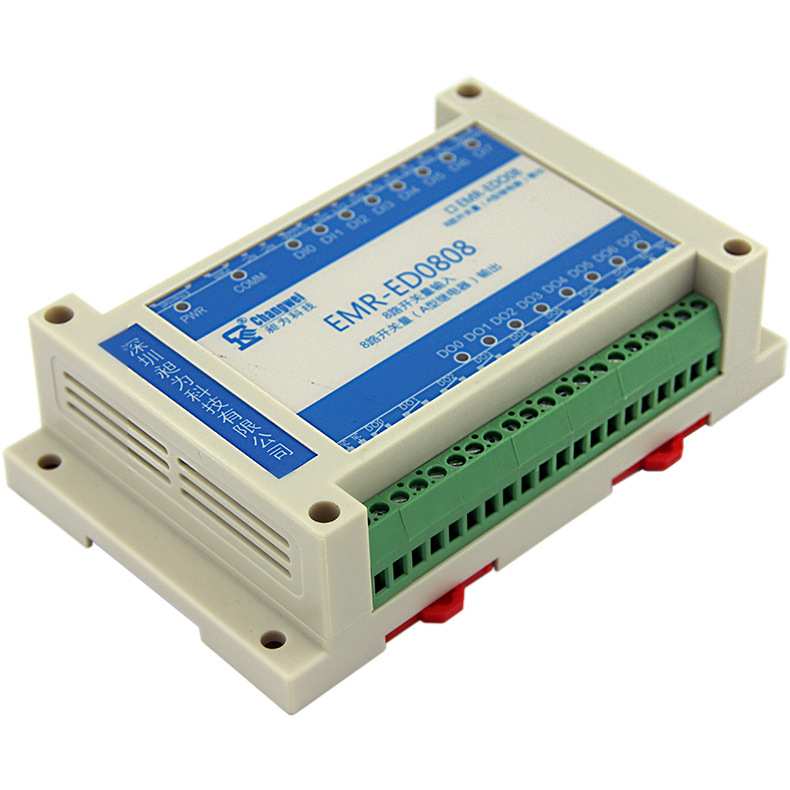 网络通讯控制8路继电器开关量输出模块 Modbus TCP协议转数字量