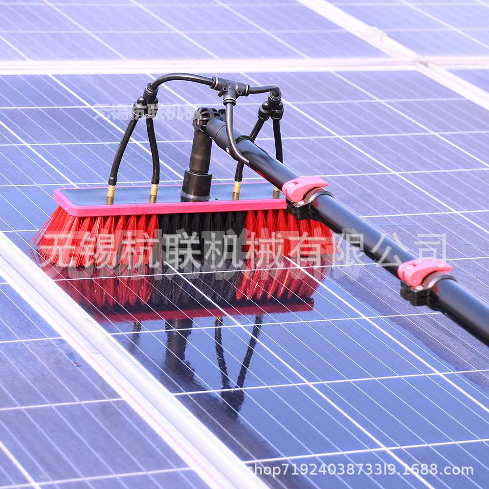 太阳能光伏板清洗清洁刷一件代发亚马逊eBay通水喷水刷伸缩杆