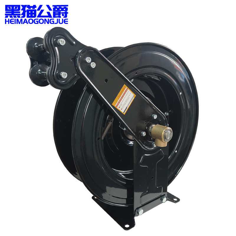 洗车机手摇收管器全金属一体弹簧自动卷管器清洗机配件伸缩水鼓