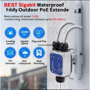 outdoor poe extender,3 ports max 120W,100/1000/2500M Option