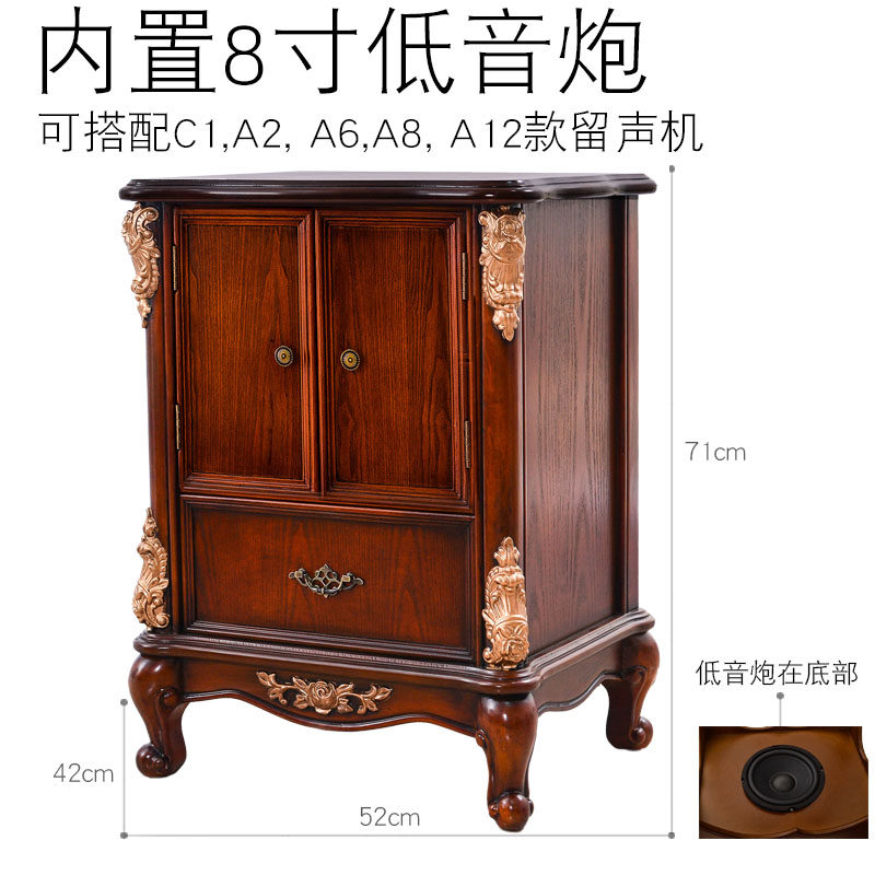黑胶唱叭机留声机欧式复古老式大厅片电唱机古典音响客喇摆件下柜