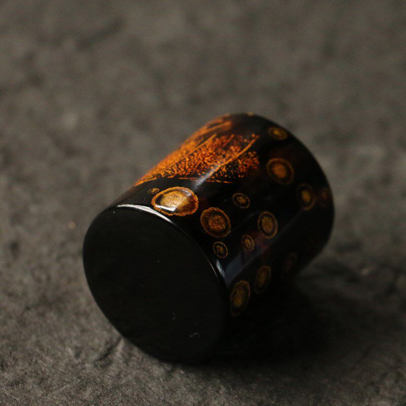 茶道茶具大漆工艺犀皮漆紫砂壶盖置零配件把件收藏送礼把件