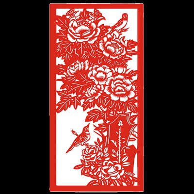 春夏秋冬案纸图刻底剪手工雕刻国风花鸟图样高清打印稿纸画稿