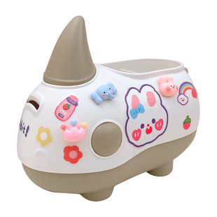 可爱卡通创意存钱罐笔筒儿童男孩女孩学生桌面收纳盒办公室摆件大