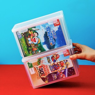 switch游戏卡收纳盒透明大容量任天堂卡带盒ns卡带收纳架储物箱子
