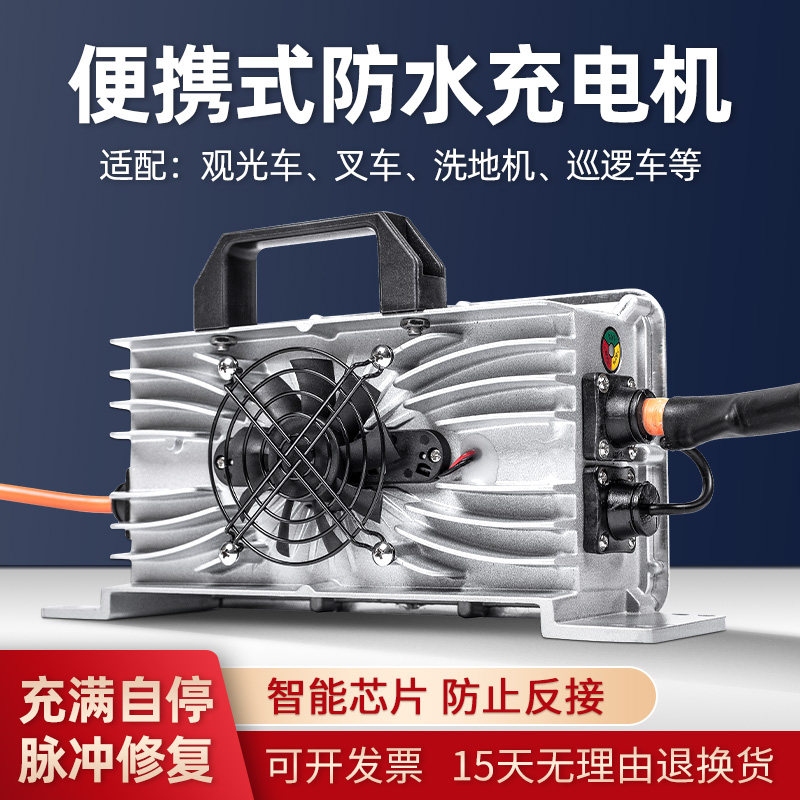 48v25a电动光观车充电器巡逻车扫地电24v30a机动叉车充电机72V