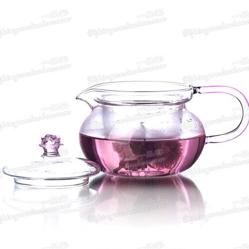 手工玻璃茶具带过滤滤网花茶壶精致泡茶壶可加热煮茶器花语香草壶