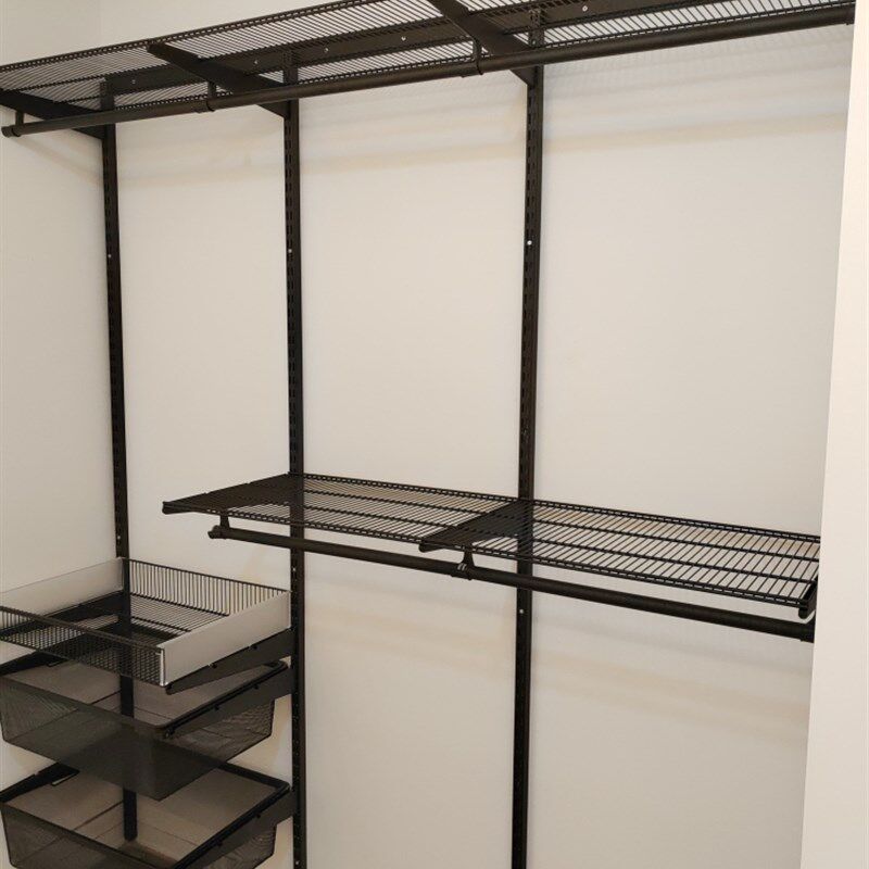 定制砌墙卧室衣柜DIY步入式金属衣帽间L型转角衣柜钢架结构配件