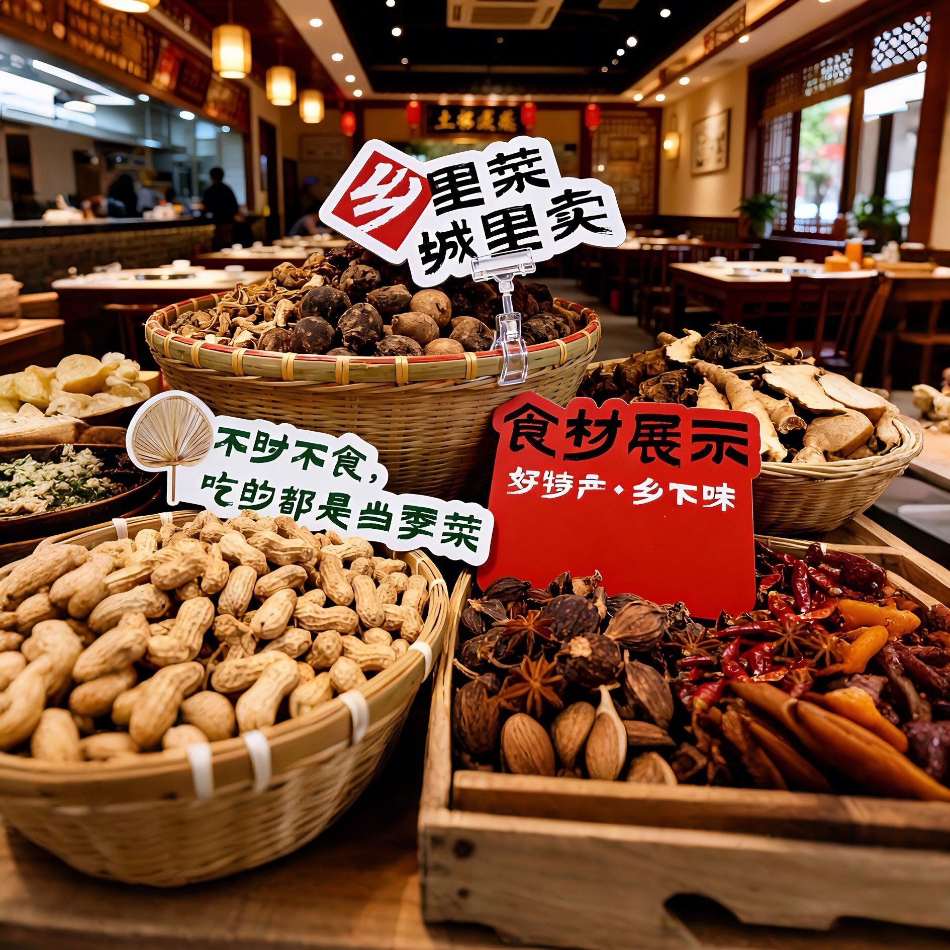 餐饮店铺菜品介绍情景氛围展示美陈列展示广告牌雪弗板单面手举牌