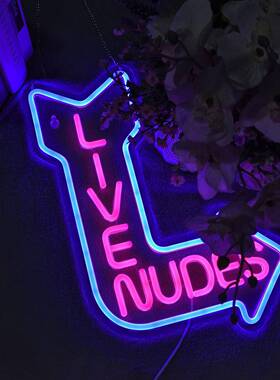 亚马逊LIVE NUDES爆款霓虹灯发光灯造型装饰欧美风霓虹灯工厂直销