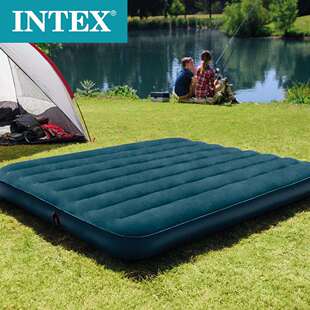 供应INTEX64106充气床绿色空气床双人人气垫床线拉床垫64731