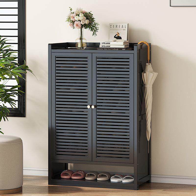 新款百叶透气鞋柜家用门口大容量多层收纳防尘玄关柜阳台储物柜