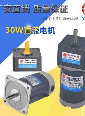 厨房设备减速电机30W直流电机24V低压减速电机2D30-24GN-30S