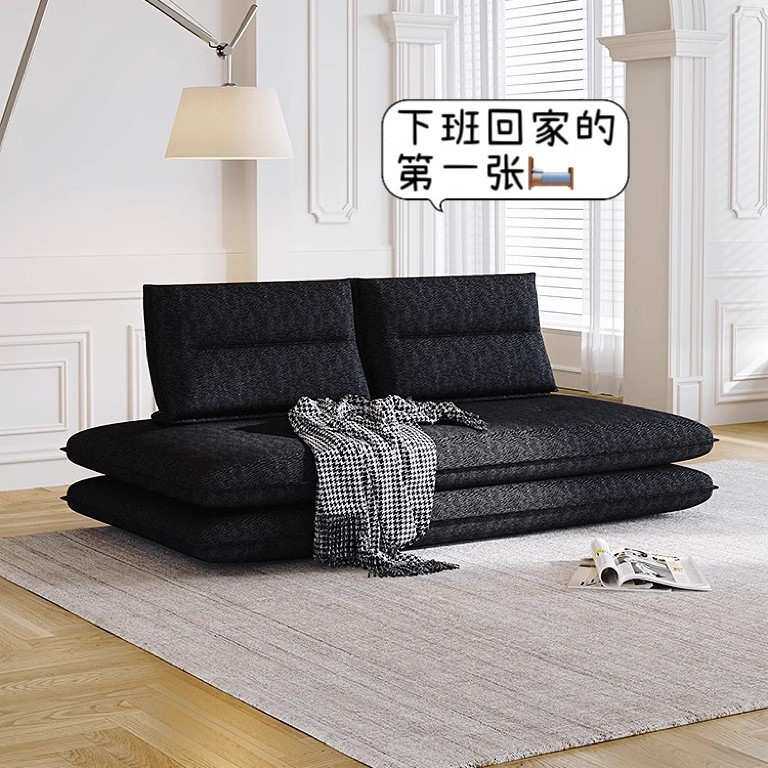 法式客厅落地多功能小户型布艺沙发床一体两用可躺可睡单人双人