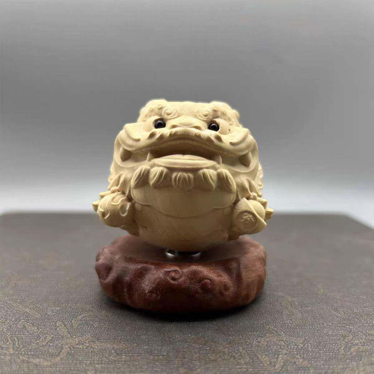 天然黄杨木雕刻飞龙在天龙鱼客厅装饰家用工艺手把文玩摆件礼品