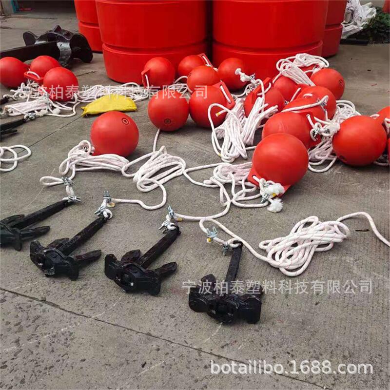 定制定做出图滚塑LLDPE材质内部EPS填充塑料水上浮球浮标浮漂浮体