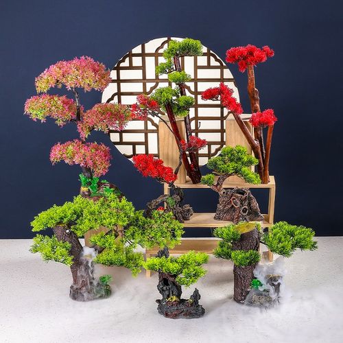 刺身摆盘装饰品创意酒店菜品点缀海鲜姿造假山小摆件松树盘饰花草