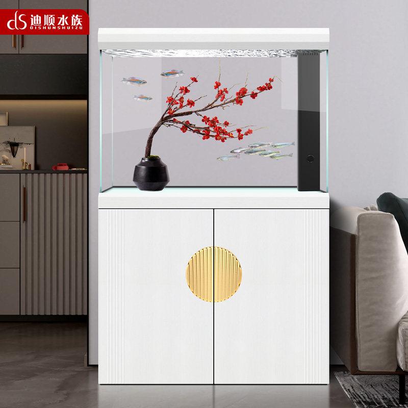 迪顺鱼缸客厅大型家用落地底滤生态缸超白玻璃新款龙鱼水族箱,宠物/宠物食品及用品,底柜/落地缸,淘宝优惠券,粉丝福利购,淘宝优惠卷
