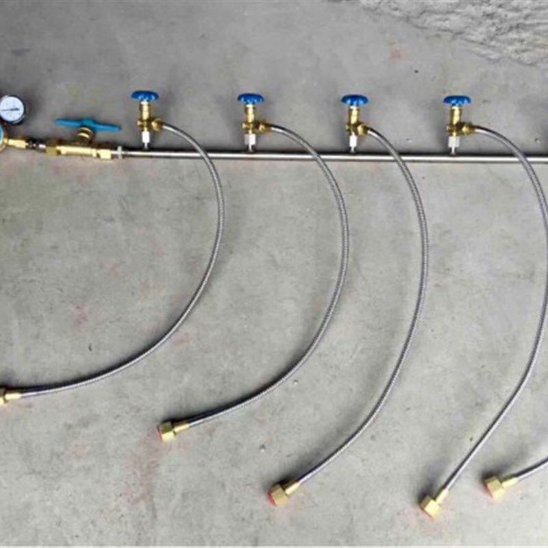 氧气氩气二氧化碳氮气丙烷不锈钢汇流排集中供气过桥软管导气管