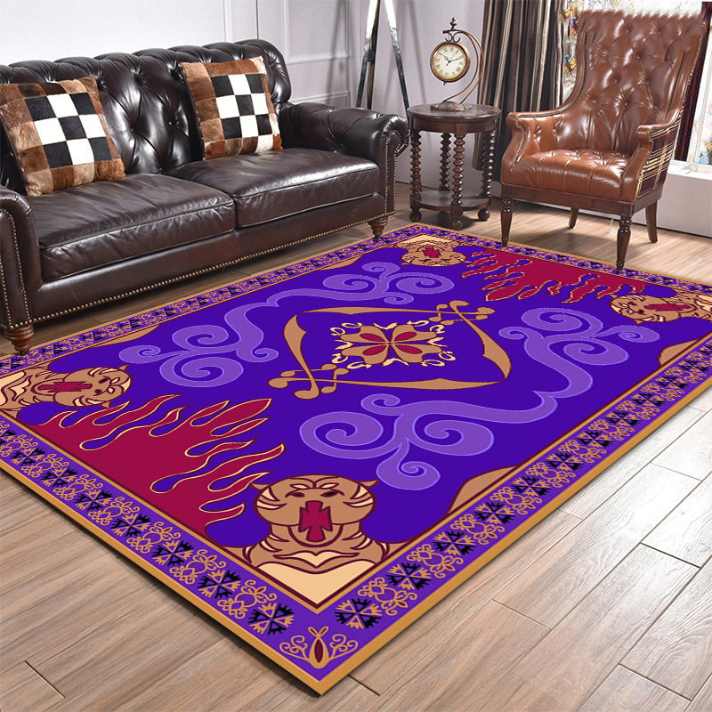 复古欧式3D印花地毯客厅茶几地毯星空卧室飘窗满铺地垫长方形